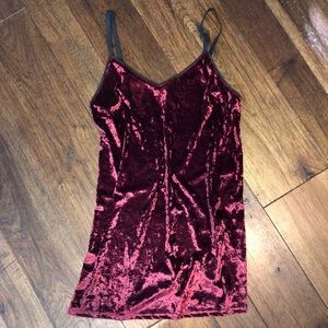 Maroon velvet Topshop dress